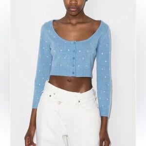 REFORMATION Nathalia Ebellished Cardigan Sz S